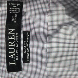 Ralph Lauren Black And Red Label Men's Blue Checkered  Dress Shirt